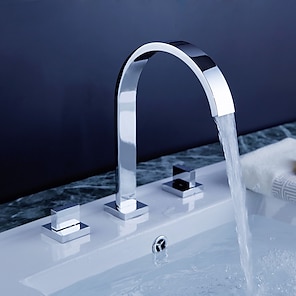 Grifo de bañera romano con rociador LED en cascada, boquilla de bañera de  una sola manija, grifo de llenado de bañera, negro mate
