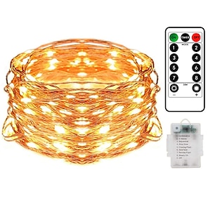 2-10 M Battery Powered LED Copper Wire String Fairy Xmas Party Lights Warm White 