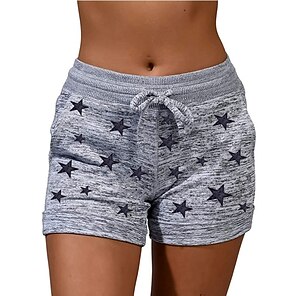 Women’s Shorts Summer Elastic Waist Button Irregular Midi Shorts with Pockets Teen Girls Casual Hot Shorts Sport Pants 