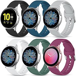 Correa De Silicona Para Amazfit GTS 2 Mini Pulsera/GTR 42mm/Bip Lite/2/Galaxy  Watch Active 2 40mm 3 41mm/Deportiva Impermeable/unisex