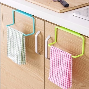 1pc Self-adhesive Paper Roll Holder, Kitchen Paper Towel Rack, Cling Film  Storage Rack, Traceless Wall-mounted Hook Shelf For Organizing