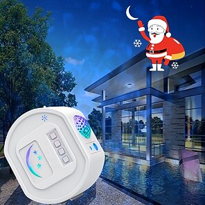 abordables -Projecteur Lumière Projecteur Étoile Lune Haut-parleur Bluetooth Minuterie d&#039;arrêt automatique Couleurs dimmables Noël Coloré