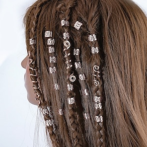 6 Pcs Braid Hair Accessories Celtic Hair Jewelry Alloy Dreadlock  Accessories Loc Jewelry Hair Braid Coil Jewel Hair Cuffs Snake Hair Clips  for Women