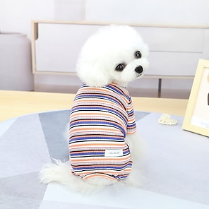 Plaid Panda Decor Jumpsuit for Small Dogs Spring Four Legs Overalls Pet  Lapel Shirt Cute Comfortable Clothes