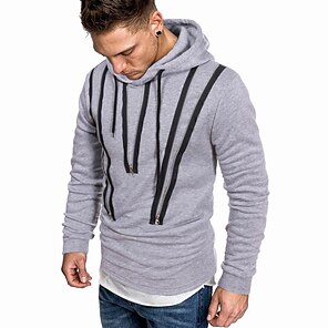 solid pleated sleeve hem curved long fleece moletom com capuz