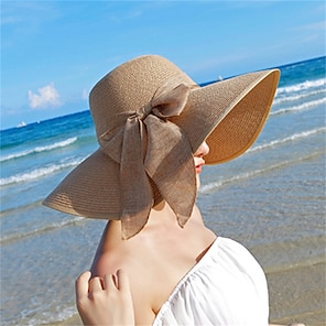  Sombrero de paja transpirable para niños, gorra de playa de ala  ancha para niños, gorra de encaje para el sol, sombrero de verano para  niñas pequeñas, Beige : Ropa, Zapatos y