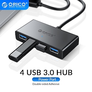 זול -רכזת orico 4*usb3.0 עם יציאת חשמל מיקרו USB מרובה 4 יציאות usb 3.0 מפצל מתאם otg במהירות גבוהה לאביזרים למחשב נייד