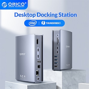 economico -orico thunderbolt 3 40gbps tipo c docking station desktop usb c 4k hdmi compatibile 3.0 hub rj45 3.5mm pd60 sd con adattatore di alimentazione