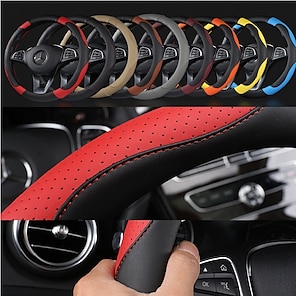 Cloud Dream Home Universal Steering Wheel Cover for Women/Men Sun Moon and Stars 15 Inch Anti-Slip Washable Breathable Car Wheel Protector for SUV/Trucks,Car Interior Decorations Over Blue Black Sky 