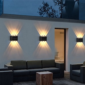 6 Watt Aluminium Wall Spotlight Stylisht Square LED Indoor Lamp 420 Lumen 3000 Kelvin Elegant LED Wall Light