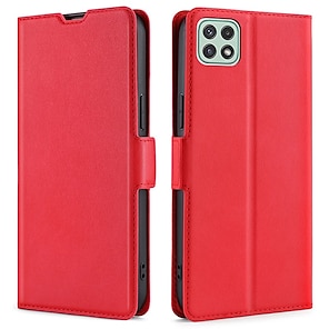 cheap -Phone Case For Samsung Galaxy Full Body Case A72 A52 A42 A53 A71 A72 A13 5G Galaxy A22 5G Galaxy A22 4G Portable Card Holder Flip Solid Colored TPU PU Leather