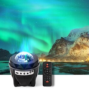 billige -Star Galaxy projektorlys Aurora lys Ocean wave projektor Bluetooth-højttaler Fjernstyret Laserlysprojektor Jul Fest Bryllup Rød