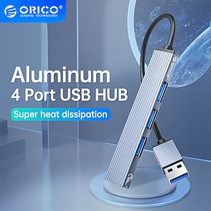 billiga -orico usb 3.0 hub aluminium 4 portar usb 3.0 2.0 multi splitter otg adapter bärbar tf docka för macbook pro pc datortillbehör