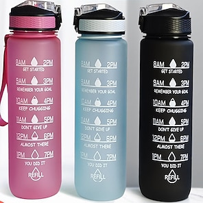 1pc 450ml Reusable And Durable Simple Modern Kids Water Bottle Plastic With  Leak Proof Straw Lid