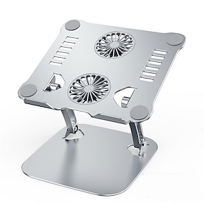 economico -LH-T619 Pad di raffreddamento per laptop Lega di alluminio Portatile Pieghevole Angolo regolabile Altezza regolabile Ventilatore