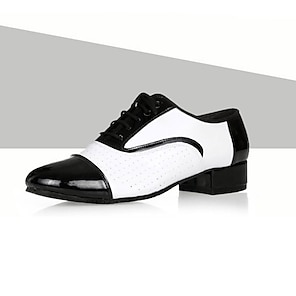 MINITOO Mens Lace-up Synthetic Ballroom Latin Dance Shoes L149 
