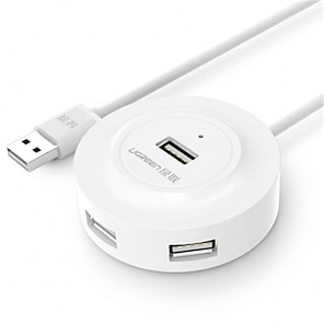 זול -UGREEN מהירות גבוהה ציין LED OTG CR106 מיקרו USB 2.0 ל USB2.0*4 רכזת USB 4 נמלים עבור חלונות, מחשב, מחשב נייד