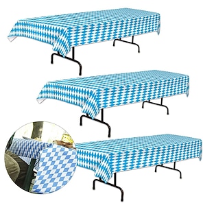 Oktoberfest-Servietten Blau-weiß Kariert – 100 Stück, Einweg, Festlich Für Partys & Events
