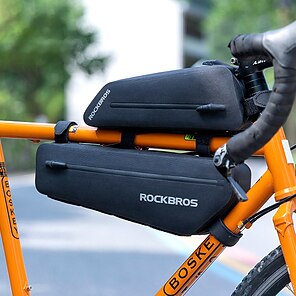 cheap -ROCKBROS 3.5 L Bike Frame Bag Top Tube Portable Rain Waterproof Quick Dry Bike Bag 600D Polyester Bicycle Bag Cycle Bag Cycling Outdoor Exercise