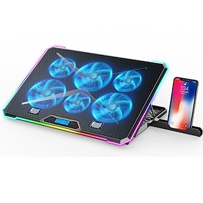 ieftine -IMICE K15 Pad de răcire pentru laptop ABS plastic cu porturi USB cu afișaj LED Unghi reglabil Ventilator