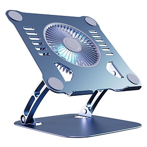 hesapli -T628 alüminyum alaşımlı dizüstü bilgisayar kaldırma katlanır usb dizüstü bilgisayar standı masaüstü masaüstü asılı ekran küçük fan