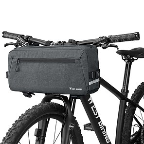 cheap -WEST BIKING mountain bike handlebar bag bicycle bag multi-function head bag 6.2L large capacity diagonal bag