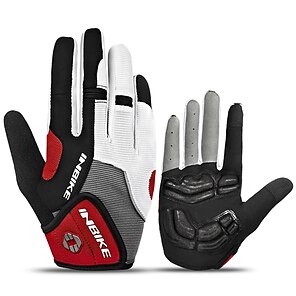 cheap -INBIKE Winter Gloves Bike Gloves Cycling Gloves Touch Gloves Winter Full Finger Gloves Windproof Warm Skidproof Motor Bike Sports Gloves Mountain Bike MTB Road Cycling Outdoor Exercise Blue Red Grey