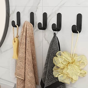 Bathroom Towel Hook Stainless Steel Square Clothes Coat Robe Hooks Cabinet  Closet Door Sponges Hanger for Bath Kitchen Garage,Heavy Duty Wall  Mounted,Brushed Nickel Finish,2pack 
