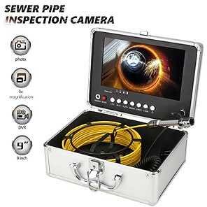 Industrial Endoscope, 20m Ips 4.3 Inch Endoscope Snake Inspection Camera,  Endoscope Camera with 8 Ad