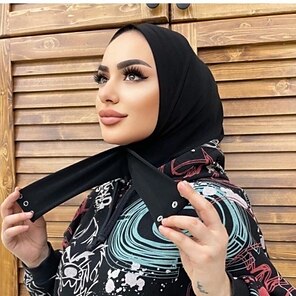 Mujer Algodón Lino Hijab Bufanda Chal largo suave turbante musulmán islámico Estola Envolvente 