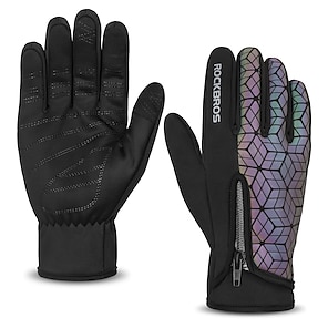 cheap -ROCKBROS Winter Cycling Gloves for Men Women Winter Fleece Themal warm  Full Finger Bike Gloves Touch Screen Road Mountain Bicycle Gloves