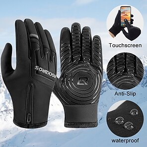 cheap -ROCKBROS Winter Gloves Bike Gloves Cycling Gloves Touch Gloves Winter Full Finger Gloves Anti-Slip Touchscreen Thermal Warm Waterproof Sports Gloves Road Cycling Camping / Hiking Ski / Snowboard