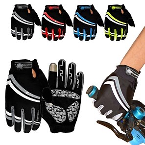 cheap -Winter Gloves Bike Gloves Cycling Gloves Touch Gloves Winter Full Finger Gloves Anti-Slip Touchscreen Thermal Warm Waterproof Sports Gloves Road Cycling Outdoor Exercise Cycling / Bike Fleece Blue