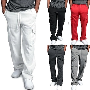 Pantalon Sarouel Homme Susclude Pantalon Cargo De Parachute Pour Homme, Coupe Ample Pantalon De Survetement Ample Decontracte Avec Poche Et Cordon De Serrage Noirblanc T Grand Pantalon Parachute Homme