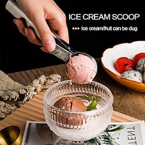 2pcs/set Stainless Steel Ice Cream Scoop, 5/6cm Size