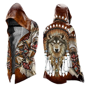 Men's Animal Wolf Graphic Prints Hoodie Hoodies Sweatshirt