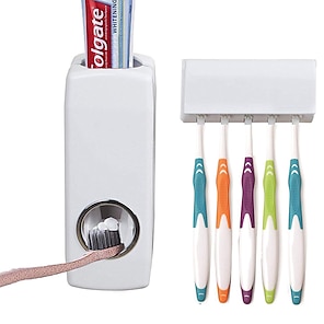 Distributeur de dentifrice, presse-dentifrice électrique automatique avec  capteur mural pour salle de bain salle de bain, blanc, 1pc 