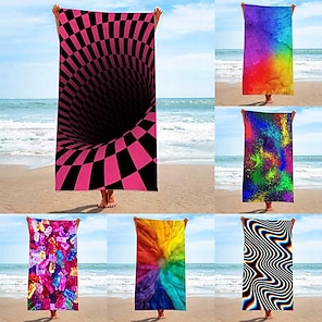 1pc Microfiber Oversized Beach Towels For Adults Kids Quick Dry Sand Proof  Super Absorbent Beach Blanket Lightweight Soft Big Beach Towel For Travel  Pool Swimming Bath Camping Yoga Gym Sport - Home