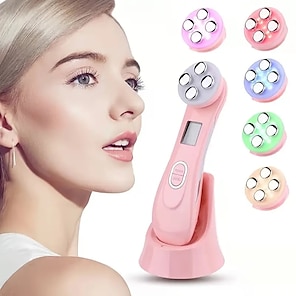 cheap -RF Beauty Device 5 In 1 Import Wrinkle Acne Removal Microcurrent Facial Lifting Machine 6 Color Light Therapy Radio Frequency Multifunction Instrument