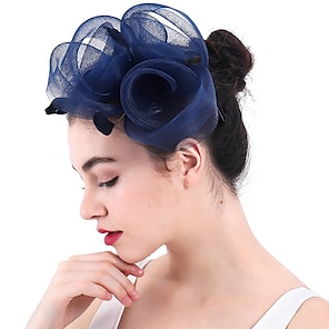 cheap -Fascinators Hats Headpiece Sinamay Formal Wedding Kentucky Derby Horse Race Ladies Day Glam Retro Elegant With Feather Headpiece Headwear