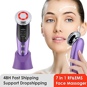 Microcurrent Iron Heat Ion Vibration Massager Wrinkles Remover Face Lifting  Beauty Device 