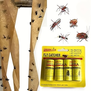 20Pcs Sticky Trap Fruit Fly and Gnat Trap Yellow Sticky Bug Traps for Indoor/Outdoor  Use - Insect Catcher for White Flies,Mosquitos,Fungus Gnats,Flying Insects  - Disposable Glue Trappers