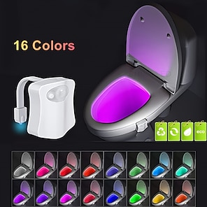 New Disinfection Light 8 Colors LED Toilet UV Sterilizer Seat Night Light  Motion Sensor WC Anti-virus Light Bathroom Night Lamp for Toilet Bowl