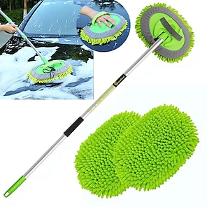 Car Window Cleaner Windshield Cleaning Tool Auto Glass Cleaner Wand With  Reusable Microfiber Aluminum Handle Glass Wiper Kit - Temu United Arab  Emirates