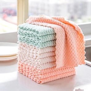 Acquista Panno per pulizia in microfibra - Confezione da 10 asciugamani da  cucina - Asciugamano in microfibra fronte-retro