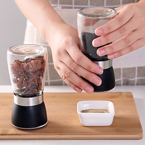 1pc Pepper Grinder, Electric Salt And Pepper Grinder, Electric Adjustable  Spice Grinder, Automatic Pepper Grinder, Reusable Pepper Mill, Suitable For  Kitchen Camping Picnic, Kitchen Gadgets, Kitchen Supplies