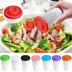 6pcs, Stackable Spice Storage Containers, Refillable Spice Jars Tower Shape  Condiment Jars For Camping RV Outdoor Cooking Small Kitchens Traveling  Chefs BBQ Kitchen Accessaries