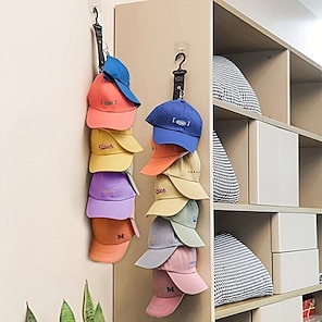 Ganchos adhesivos para colgar gorras de béisbol, perchas de madera para  pared, s