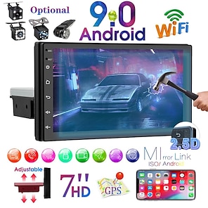 AMPrime Android 1 din Car Radio 7'' HD Retractable Touch Screen