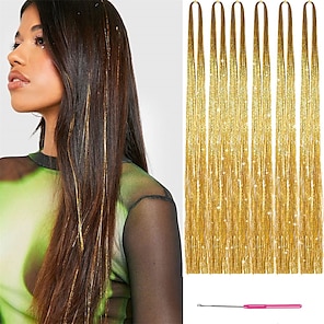 Hair Tinsel Kit Fairy Hair Tinsel Kit 16 Colors 3200 strands 47